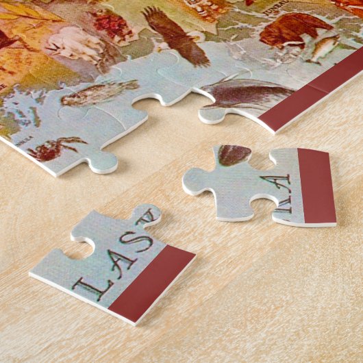 Alaska Illustrated Postcard 8x10 Puzzle (Seite)