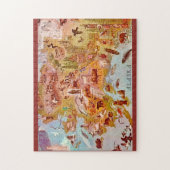 Alaska illustrierte Postkarte 11x14 Puzzle (Vertikal)