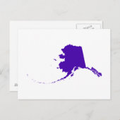 Alaska im Lila Postkarte (Vorne/Hinten)