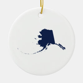 Alaska in Blau Keramik Ornament