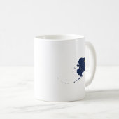 Alaska in Blau und Gold Kaffeetasse (VorderseiteRechts)