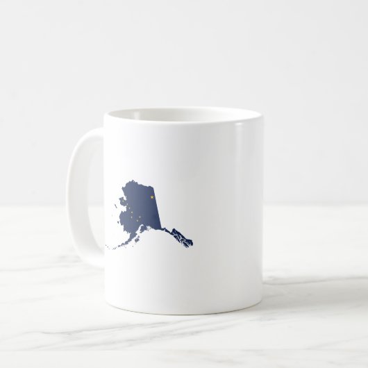 Alaska in Blau und Gold Kaffeetasse (Vorderseite Links)
