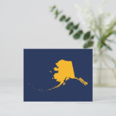 Alaska in Blau und Gold Postkarte (Stehend Vorderseite)