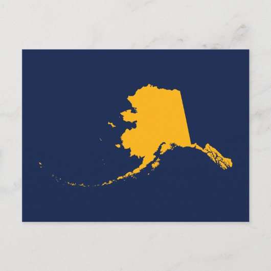 Alaska in Blau und Gold Postkarte (Vorderseite)