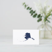 Alaska in Blau und Gold Visitenkarte (Stehend Vorderseite)