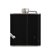 Alaska in Schwarz und Weiß Flachmann (Rückseite)