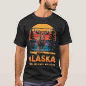 Alaska Is Calling And I Moose Go Funny Animal Love T-Shirt (Vorderseite)