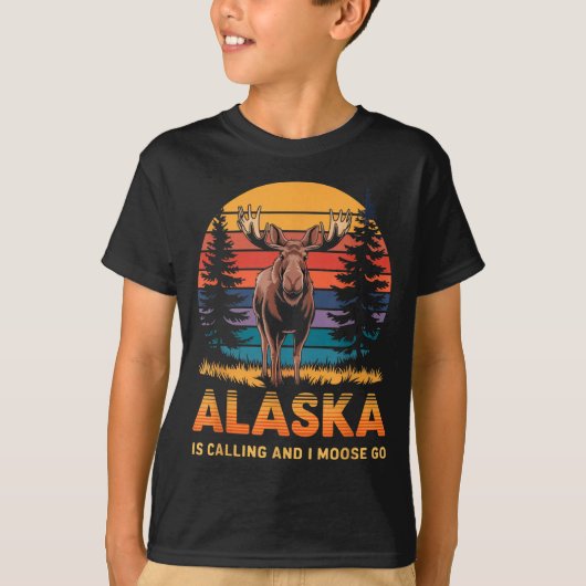 Alaska Is Calling And I Moose Go Funny Animal Love T-Shirt (Vorderseite)