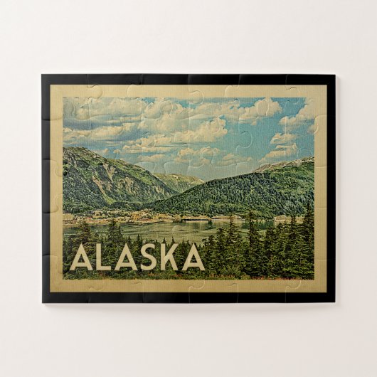 Alaska Jigsaw Puzzle Vintage Travel (Horizontal)