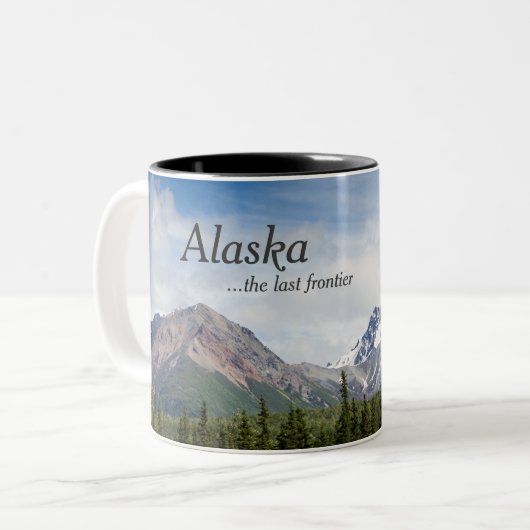 Alaska-Kaffee-Tassen - die letzte Grenze Zweifarbige Tasse (Vorderseite Links)