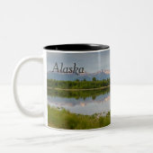 Alaska-Kaffee-Tassen - Gebirgsreflexion Zweifarbige Tasse (Links)