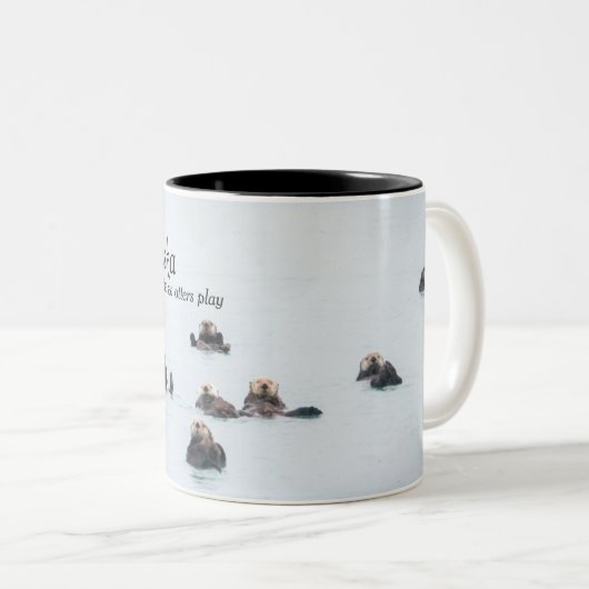 Alaska-Kaffee-Tassen - Seeotter Zweifarbige Tasse (VorderseiteRechts)