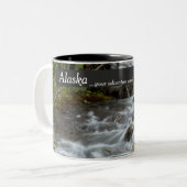 Alaska-Kaffee-Tassen - Wasserfall-Abenteuer Zweifarbige Tasse (Vorderseite Links)