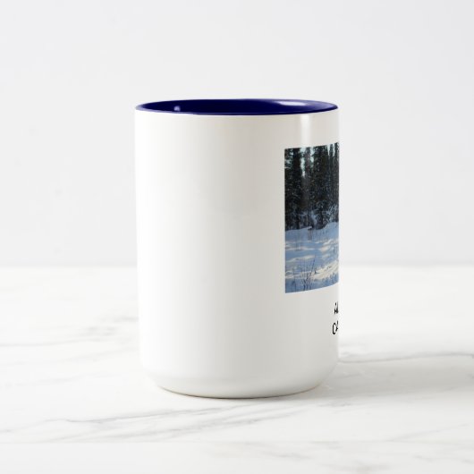 Alaska-Karibu Zweifarbige Tasse (Mittel)