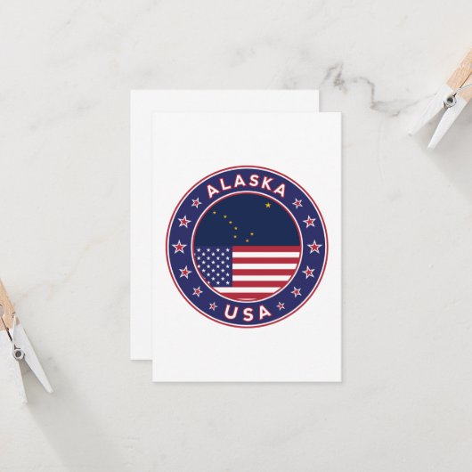Alaska Karte (Vorderseite/Rückseite Beispiel)