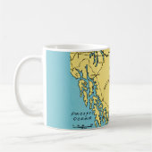 Alaska Karte Postcard Tasse (Links)