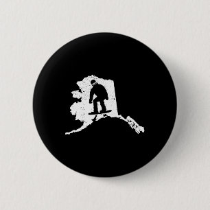 Alaska Karte Snowboarden Design Snowboarder Extrem Button