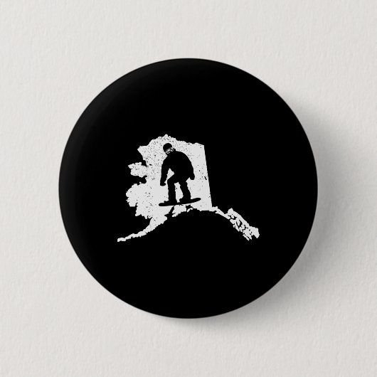 Alaska Karte Snowboarden Design Snowboarder Extrem Button (Vorderseite)