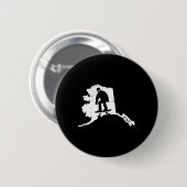 Alaska Karte Snowboarden Design Snowboarder Extrem Button (Vorne & Hinten)