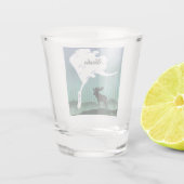 Alaska Karte und Elche Schnapsglas (Rückseite)