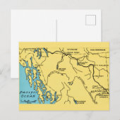 Alaska Karte Vintage Postkarte (Vorne/Hinten)
