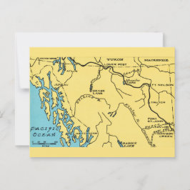 Alaska Karte Vintage Postkarte