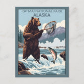 Alaska Katmai-Nationalpark Postkarte (Vorderseite)