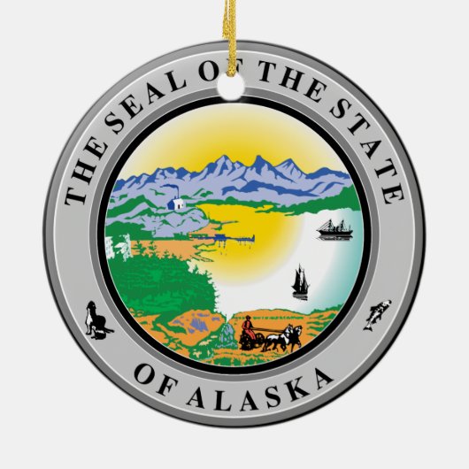 Alaska* Keramik Weihnachtsfeier Keramikornament (Hinten)