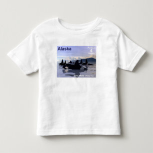 Alaska Killer Whales Briefmarke Kleinkind T-shirt