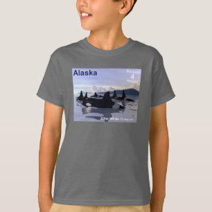 Alaska Killer Whales Briefmarke T-Shirt