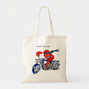 Alaska King Crab & Motorrad Shopping Bag Tragetasche