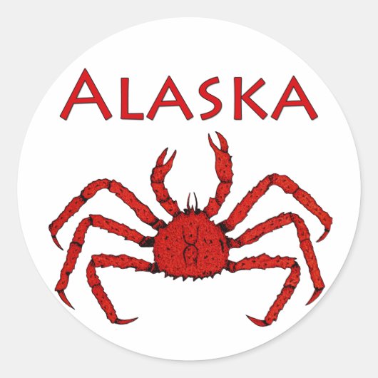 Alaska King Crab Runder Aufkleber (Vorderseite)