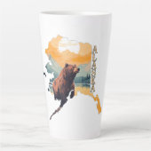 Alaska Kontur Bear and Mountains Milchtasse (Vorderseite)