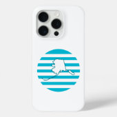 Alaska Kontur Blue Retro Circle Case-Mate iPhone Hülle (Rückseite)