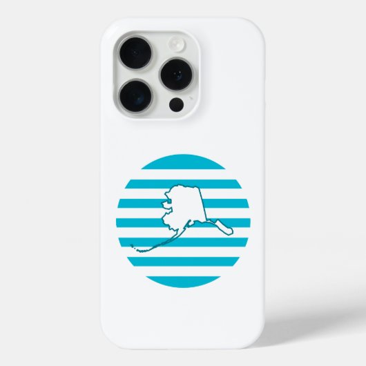 Alaska Kontur Blue Retro Circle Case-Mate iPhone Hülle (Rückseite)