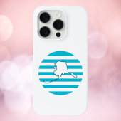 Alaska Kontur Blue Retro Circle Case-Mate iPhone Hülle