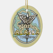 Alaska Krankenschwester Caduceus Keramik Ornament (Rechts)