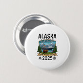 Alaska-Kreuzfahrt 2025 Button (Vorne & Hinten)