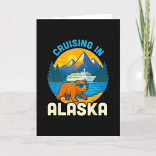 Alaska-Kreuzfahrt 2025 Lustiges Design Kinder Jung Karte