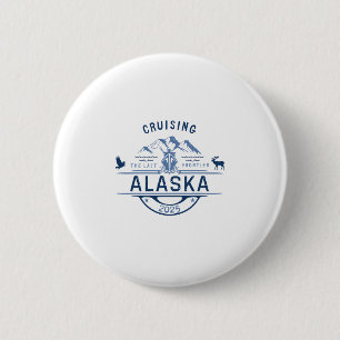 Alaska-Kreuzfahrt 2025-Shirt Familien-Kreuzfahrt A Button