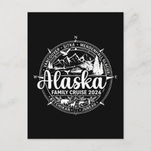 Alaska-Kreuzfahrt 2026 Familien-Alaska-Urlaub Postkarte