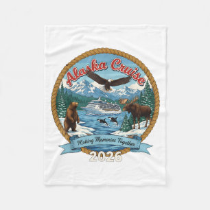 Alaska-Kreuzfahrt 2026 passende Freunde und Famili Fleecedecke