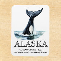 Alaska-Kreuzfahrt Cruising Orca-Schwanz Aquarell