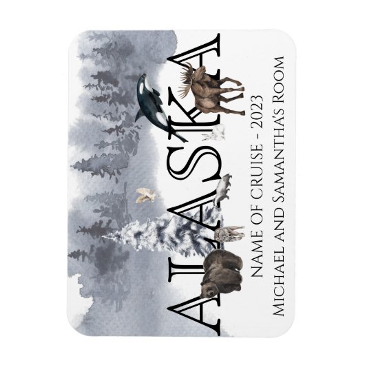 Alaska Kreuzfahrt Custom Bären Elche Tür Magnet (Vertikal)