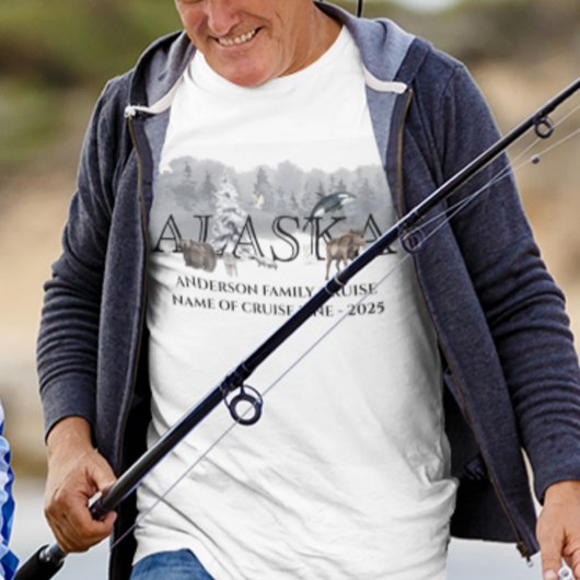 Alaska Kreuzfahrt Custom Bear Elche Familie T-Shirt