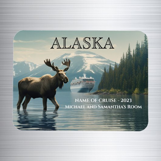 Alaska Kreuzfahrt Elch Hütte Marker Magnet