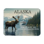 Alaska Kreuzfahrt Elch Hütte Marker Magnet (Horizontal)