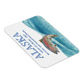 Alaska Kreuzfahrt Lachs Wasserfarbe Magnet (Rechte Seite)