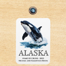 Alaska Kreuzfahrt Orca Jumping Wasserfarbe Magnet