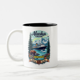 Alaska-Kreuzfahrt passende Familienfreunde-Geschen Zweifarbige Tasse